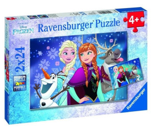 Puzzle 2x24 Kraina Lodu Przyjaciele