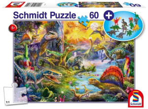 Puzzle 60 Dinozaury + Zestaw Figurek G3