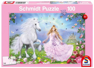 Puzzle 100 Księżniczka I Jednorożec G3
