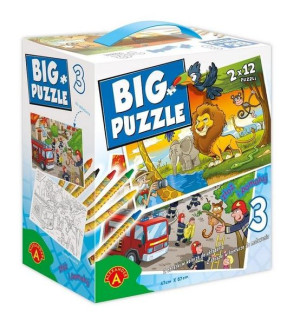 Big Puzzle 3 Zwierzęta Afrykańskie I Straż Alex