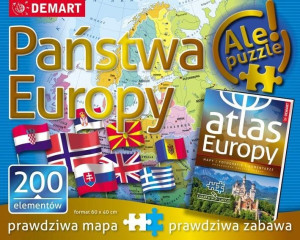 Puzzle: Państwa Europy + Atlas