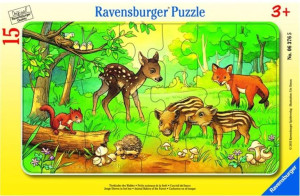 Puzzle 15 Leśne Zwierzęta