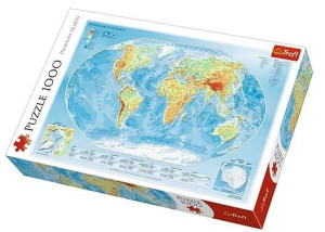 Puzzle 1000 Mapa Fizyczna Świata Trefl