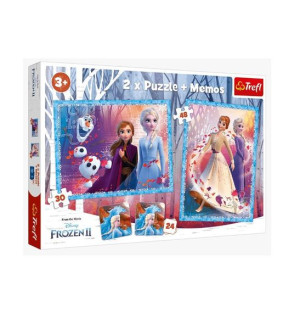 Puzzle 2w1 + Memos Tajemnicza Kraina Trefl