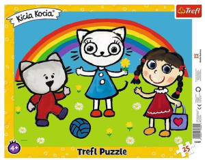 Puzzle Ramkowe 25 Pogodny Dzień Kici Koci Trefl