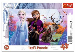 Puzzle Ramkowe 15 Magiczny Świat Anny I Elsy Trefl