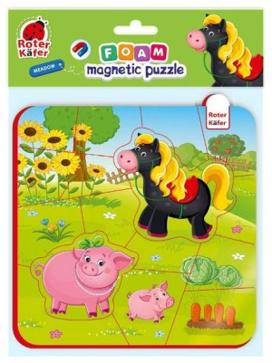 Piankowe Puzzle Magnetyczne Koń I Świnki