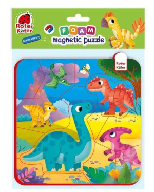 Piankowe Puzzle Magnetyczne Dinozaury