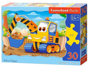 Puzzle 30 Żółta Koparka Castor