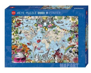 Puzzle 2000 Dziwny Świat (puzzle+plakat)