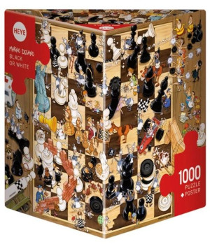 Puzzle 1000 Szalone Szachy (puzzle+plakat)