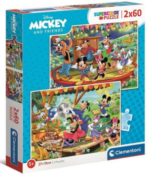 Puzzle 2x60 Super Kolor Mickey And Friends