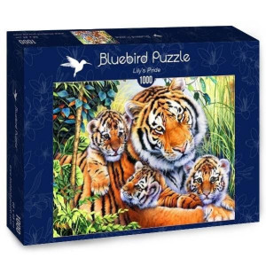 Puzzle 1000 Rodzina Tygrysów
