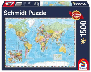 Puzzle Pq 1500 Mapa Świata G3