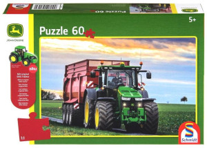 Puzzle 60 John Deere Traktor 8370r + Zabawka G3