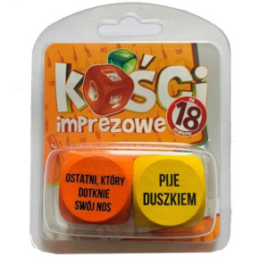 Kości Imprezowe Na 18 Urodziny(żółto-pomarańczowe)