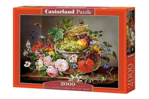 Puzzle 2000 Still Life With Flowers And Fruitcasor