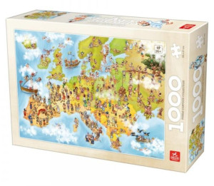 Puzzle 1000 Humorystyczna Mapa Europy
