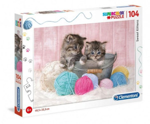 Puzzle 104 Super Kolor Sweet Kittens