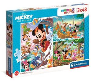 Puzzle 3x48 Super Kolor Mickey And Friends
