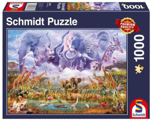 Puzzle 1000 Zwierzęta Przy Wodopoju G3