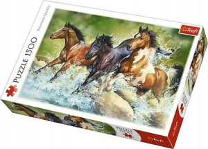 Puzzle 1500 Trzy Dzikie Konie Trefl