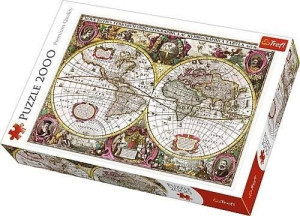 Puzzle 2000 Mapa Ziemi Trefl