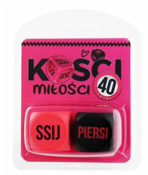 Kości Miłości 40 Latki (różowo-czarne)