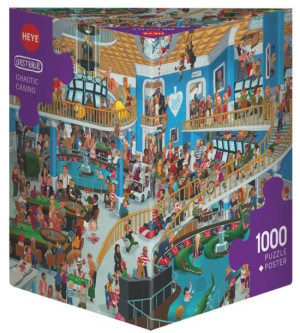 Puzzle 1000 Szalony Chaos W Kasynie + Plakat