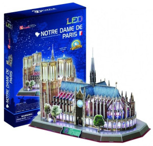 Puzzle 3d Katedra Notre Dame Led