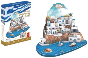 Puzzle 3d Wyspa Santorini Xxl