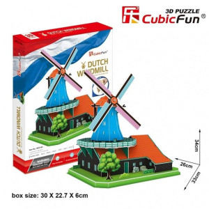 Puzzle 3d Wiatrak Holenderski Xl