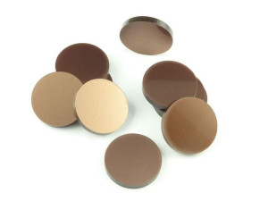 Znaczniki Akryl Brąz Metal Okrągłe 22x3mm 10szt
