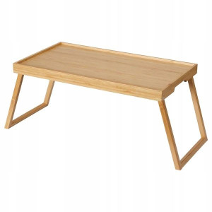 Stolik Śniadaniowy Tacka Do Łóżka Bambus 30x52 Cm