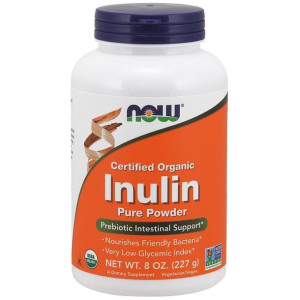 NOW Certified Organic Inulin Pure Powder 227g