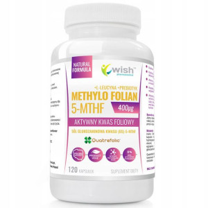WISH Methylo Folian 5-MTHF 400mcg 120caps