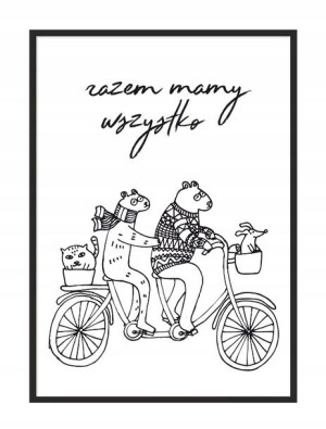 OBRAZ PLAKAT W RAMIE 53x73 cm Razem P990