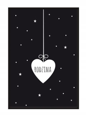 OBRAZ PLAKAT W RAMIE 33x43 cm Rodzina PD017