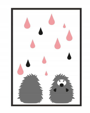 Obraz Plakat W Ramie 33x43 Cm Jeż Pd102