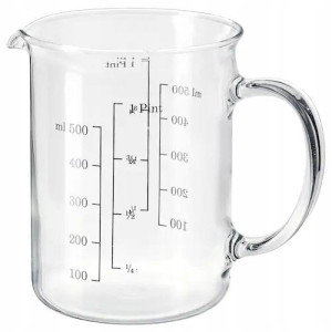 Dzbanek Z Miarką Ikea Szklany Żaroodporny 0,5 L
