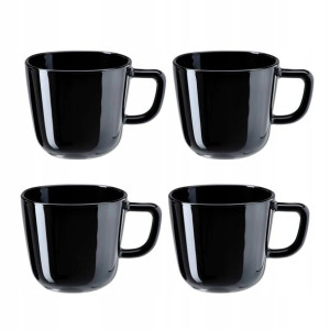 Kubek Czarny 370 Ml Ikea Backig Zestaw 4 Kubków