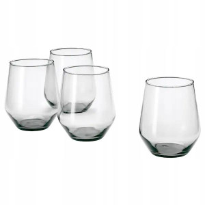 Szklanka Zestaw 4 Sztuki Szare 450 Ml Ivrig Ikea