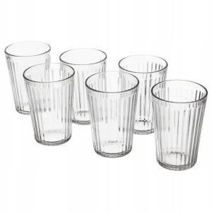 Szklanka Zestaw Szklanek 6 Sztuk Szkło 310 Ml