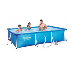 Basen ogrodowy stelażowy Bestway 56411 300x201 z pompą 7w1 3300 l
