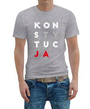 KOSZULKA KONSTYTUCJA T-shirt szary