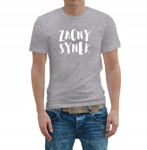 KOSZULKA motyw ŚLĄSK z nadrukiem T-shirt szary K2