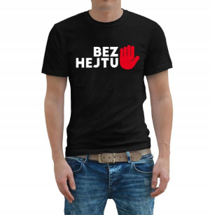 KOSZULKA bez HEJTU stop HEJT T-shirt czarny K3