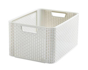 Koszyk Curver Rattan Style L Kremowy
