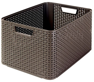 Koszyk Curver Rattan Style L Ciemny brąz