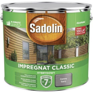Sadolin Impregnat Classic Hybrydowy Ciemny Szary 9L